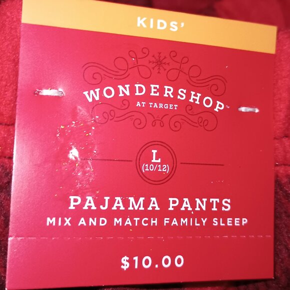 NEW Wondershop Toddler/Big Boy Red Buffalo Check Microfleece Pajama Pants - Picture 8 of 9